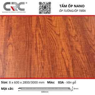 Tấm ốp nano 600-03A-Vân gỗ