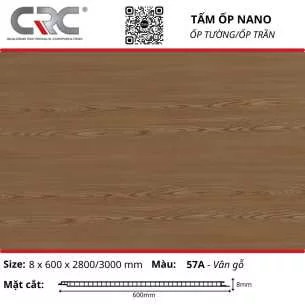 Tấm ốp nano 600-57A-Vân gỗ