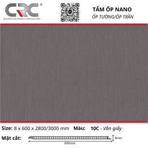 Tấm ốp nano 600-10C-Vân giấy