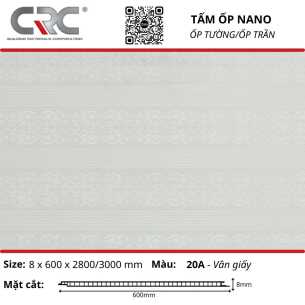 Tấm ốp nano 600-20A-Vân giấy