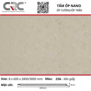 Tấm ốp nano 600-23A-Vân giấy