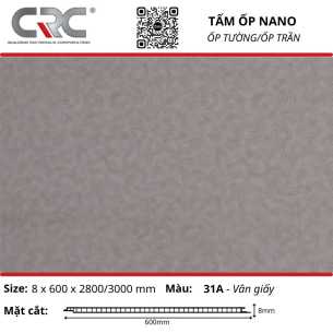 Tấm ốp nano 600-31A-Vân giấy