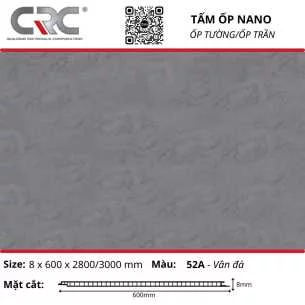 Tấm ốp nano 600-52A-Vân đá