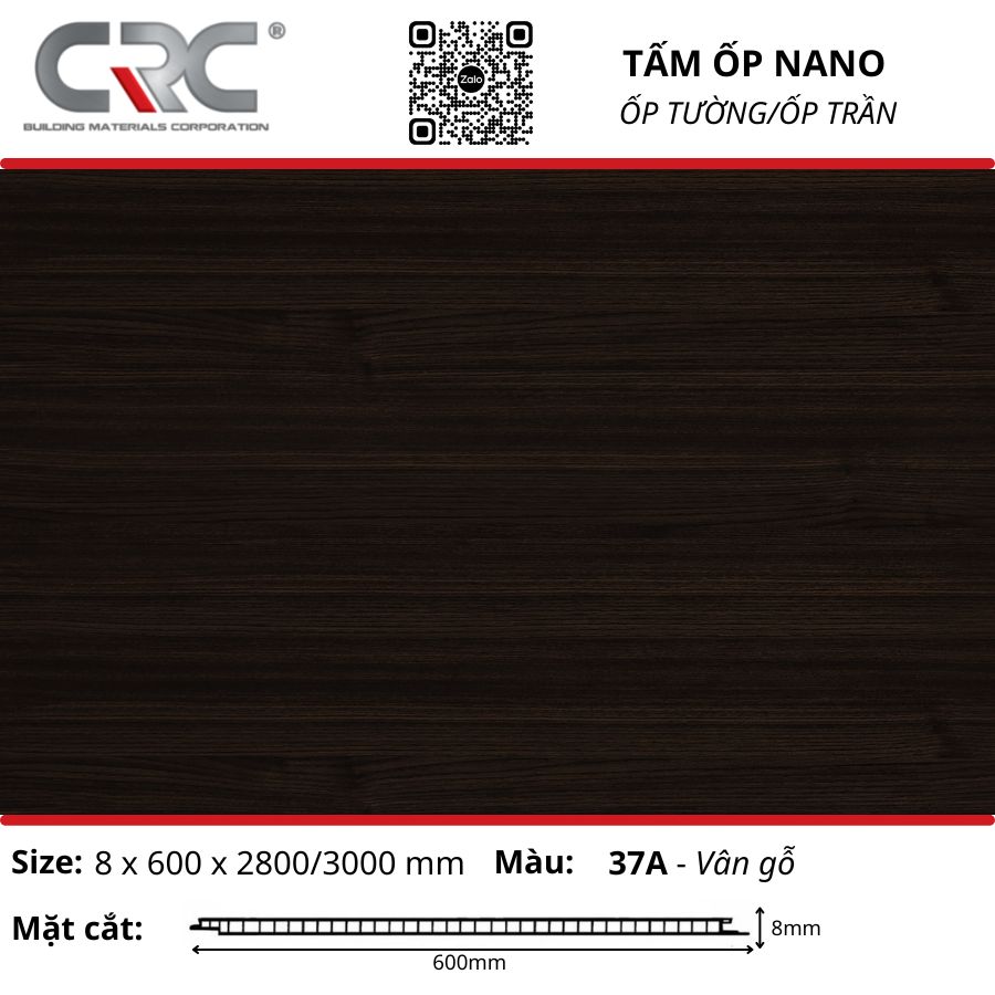 Tấm ốp nano 600-37A-Vân gỗ