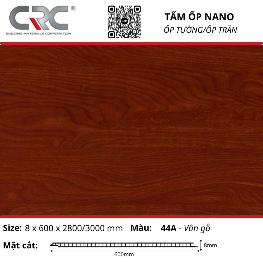 Tấm ốp nano 600-44A-Vân gỗ