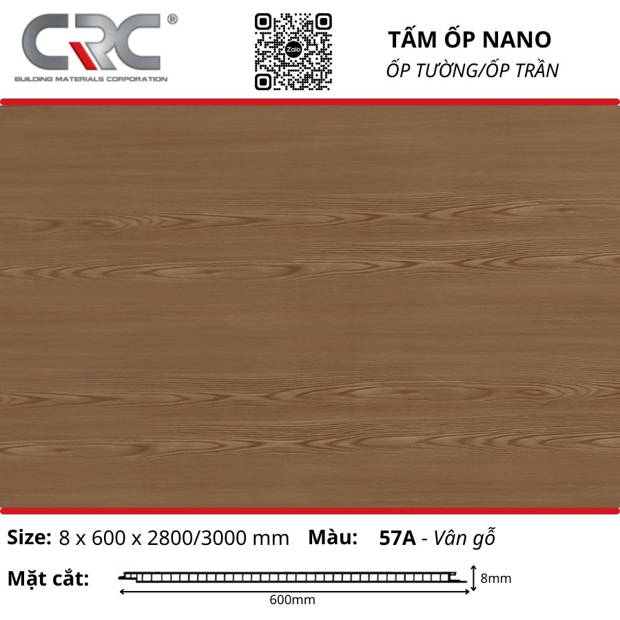 Tấm ốp nano 600-57A-Vân gỗ