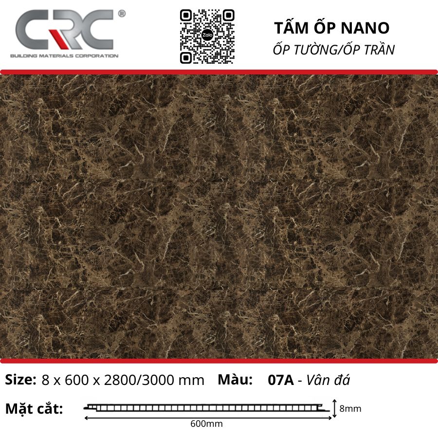 Tấm ốp nano 600-07A-Vân đá
